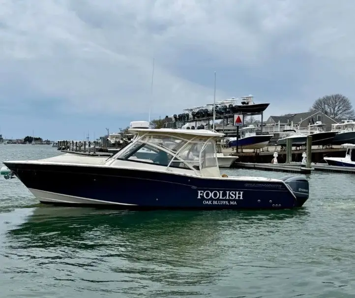 2015 Freedom 307 Freedom, recently delivered to Oak Bluffs.